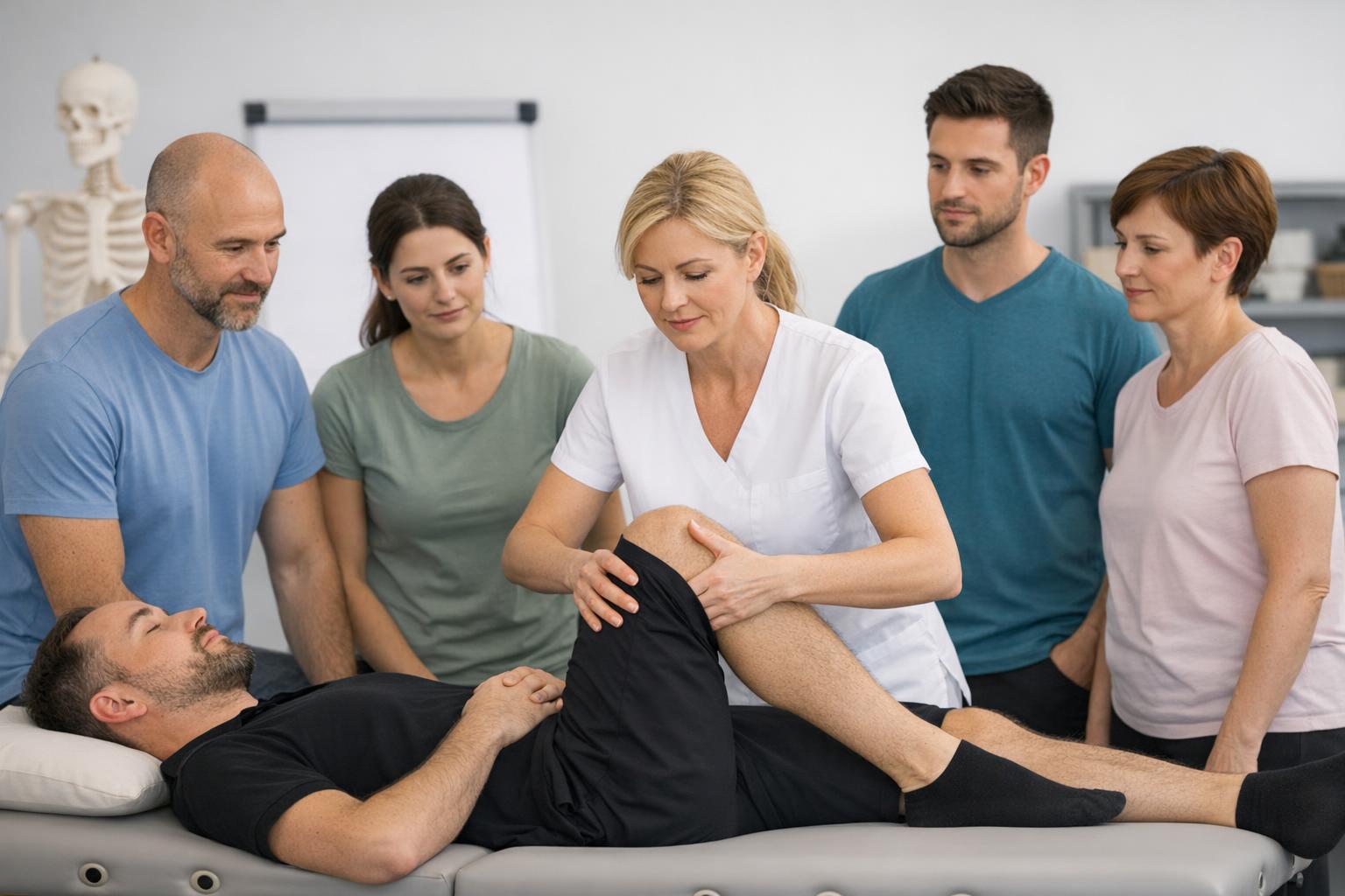 Zdjęcie: grupa terapeutów podczas szkolenia praktycznego